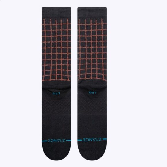 STANCE UNISEX SOCKS THE FLYNN IN CREW HEIGHT WITH INFIKNIT IN SIZE MEDIUM BLACK - Picture 3 of 8